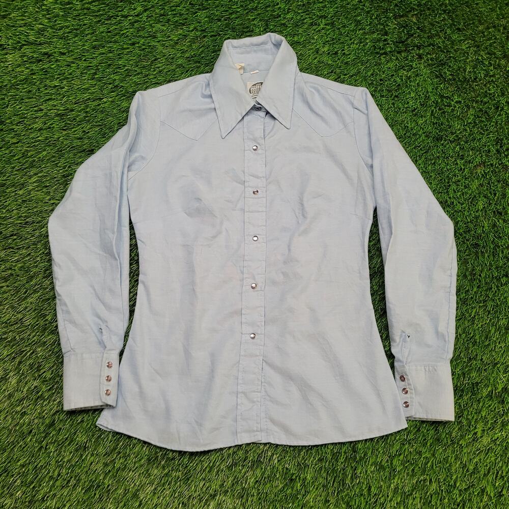 VTG 1975 Miller Western Wear Shirt Womens Small 70s Rodeo Cowboy USA